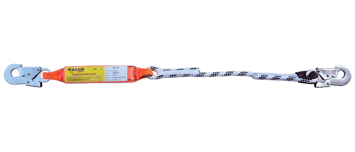 KA385  Şok Emici Tek İpli  Statik Halatlı  Çift Kancalı