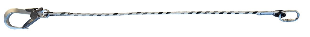 Kİ288-A Belt Stabilization Rope Static Lanyard with Carabiners and Large Aluminum Hook 63 mm