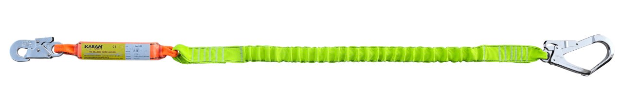 KA399 Şok Emici Tek Kol Elastik Lanyard Küçük Kancalı Büyük Kancalı