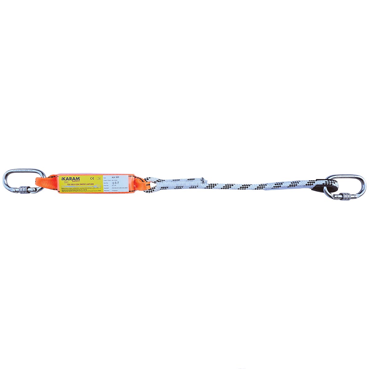 KA383  shock absorber statik single rope with double karabiner 