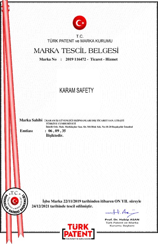 KARAM SAFETY MARKA TESCİL