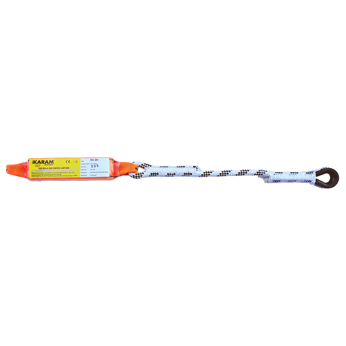 KA381  Şok Emici Tek İpli  Statik Halatlı